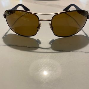 Ray Ban Polarized RB 3527 sunglasses (Navy/Bronze)